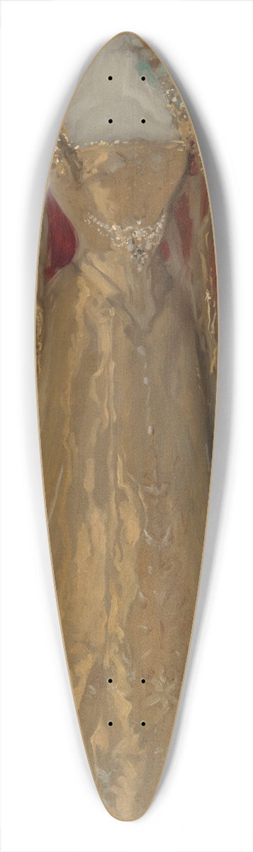 Edwin Austin Abbey - Drapery Study of Queen Alexandras Dress, for The Coronation of King Edward VII 39.3 inch art pintail longboard deck