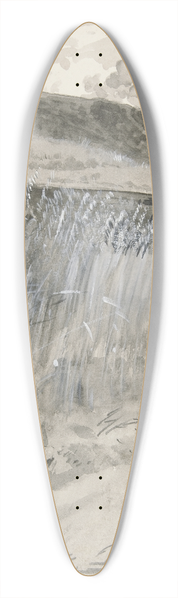 Edwin Austin Abbey - Landscape Fields 39.3 inch art pintail longboard deck