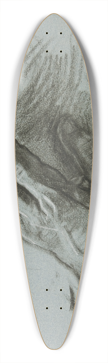 Edwin Austin Abbey - Sketch of ahand 39.3 inch art pintail longboard deck