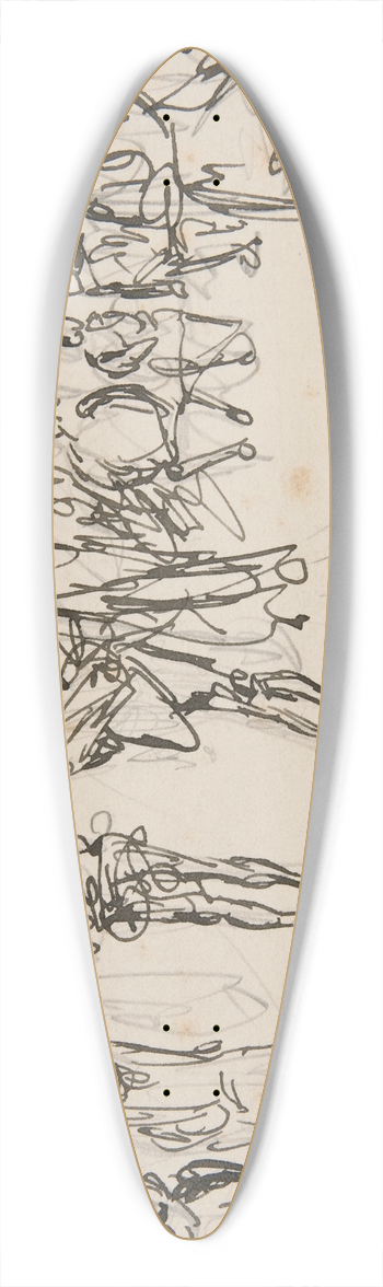 Edwin Austin Abbey - Study for a MatrimonialSpeculation 39.3 inch art pintail longboard deck