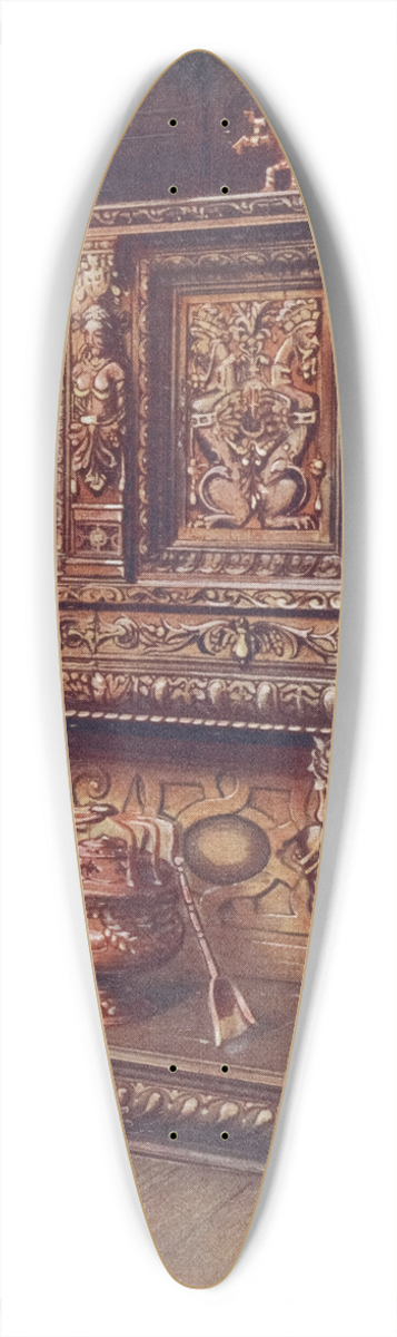 Edwin Foley - Carved bourgouignon credenze 39.3 inch art pintail longboard deck