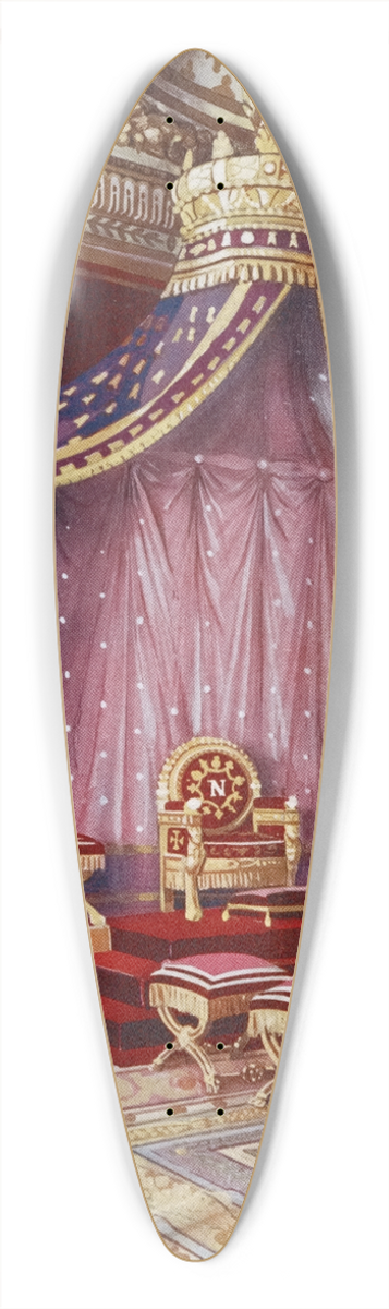 Edwin Foley - The salle du trone in the Palace of Fontainebleau 39.3 inch art pintail longboard deck