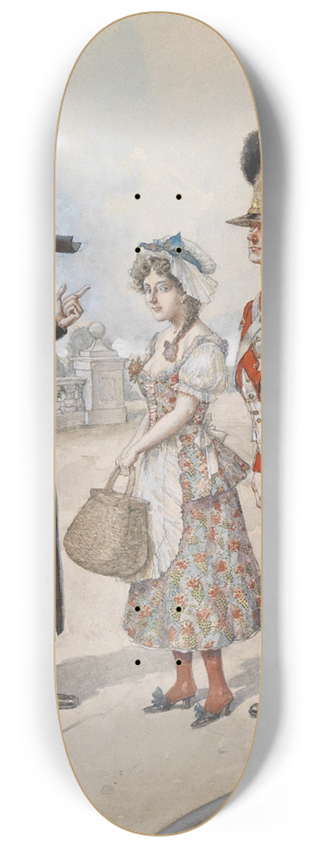 Carl Fischer-Kystrand - Geistliche Ermahnung 8.25 inch art skate deck