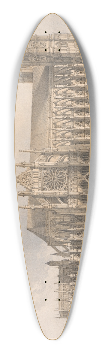 Edwin Thomas Dolby - Westminster Abbey 39.3 inch art pintail longboard deck