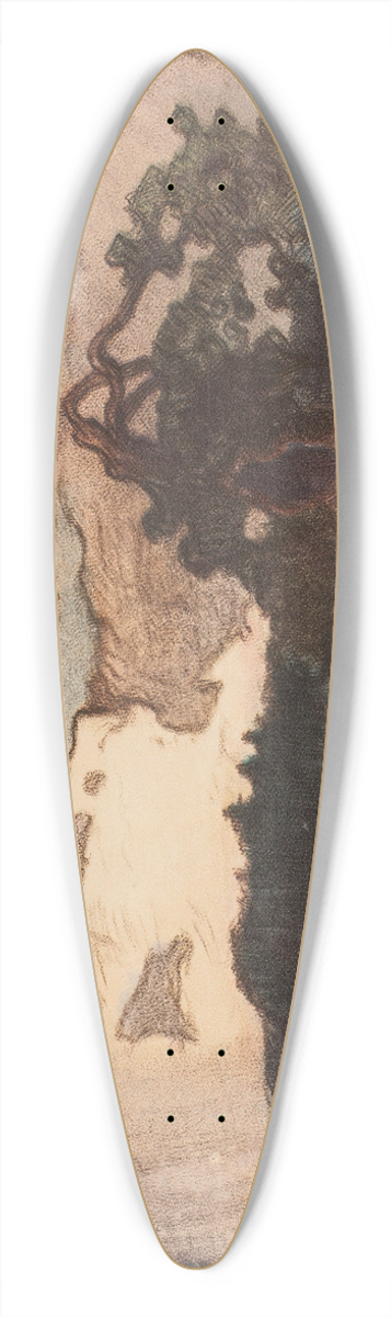 Eero Jrnefelt - Lake Landscape at Sunset 39.3 inch art pintail longboard deck