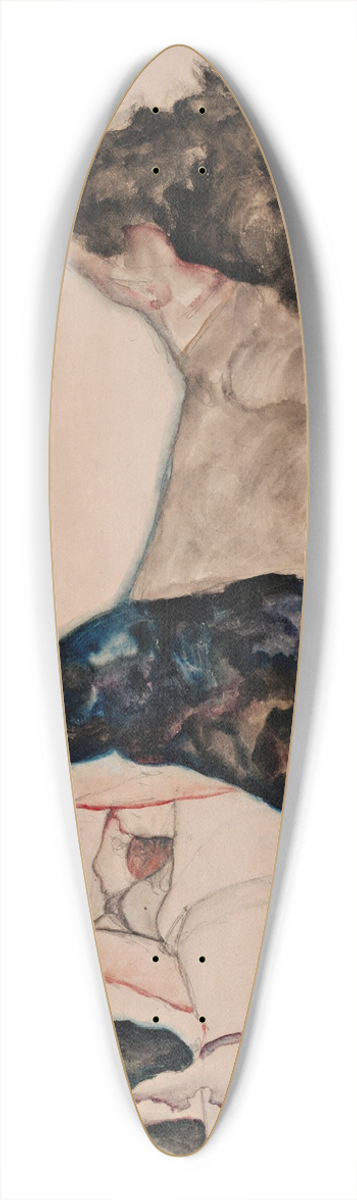 Egon Schiele - Black-Haired Girl with Lifted Skirt 39.3 inch art pintail longboard deck