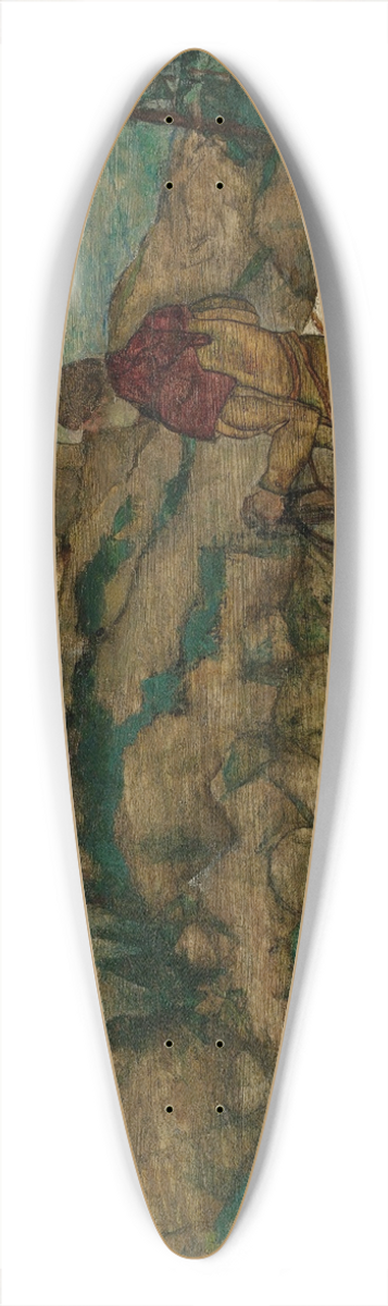 Egon Schiele - Die Vision Des Heiligen Hubertus (The Vision Of St. Hubert) 39.3 inch art pintail longboard deck