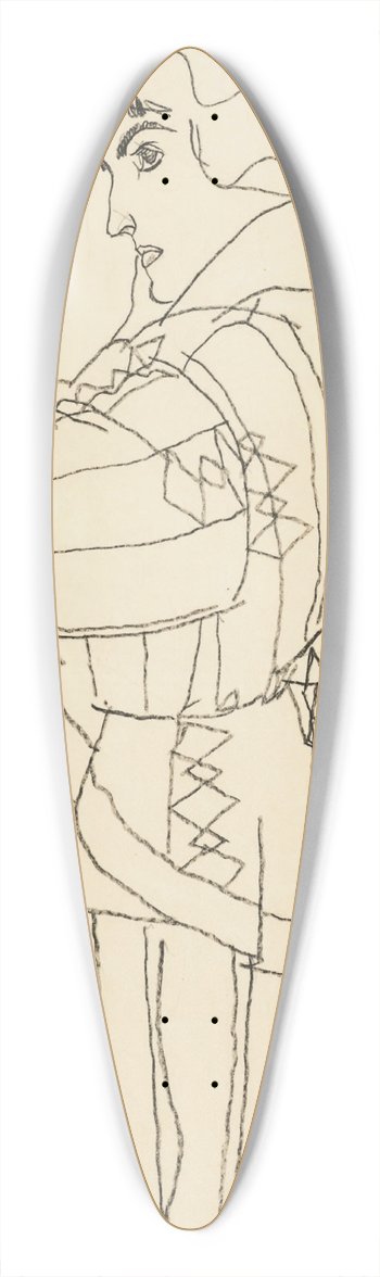 Egon Schiele - Friederike Maria Beer 39.3 inch art pintail longboard deck