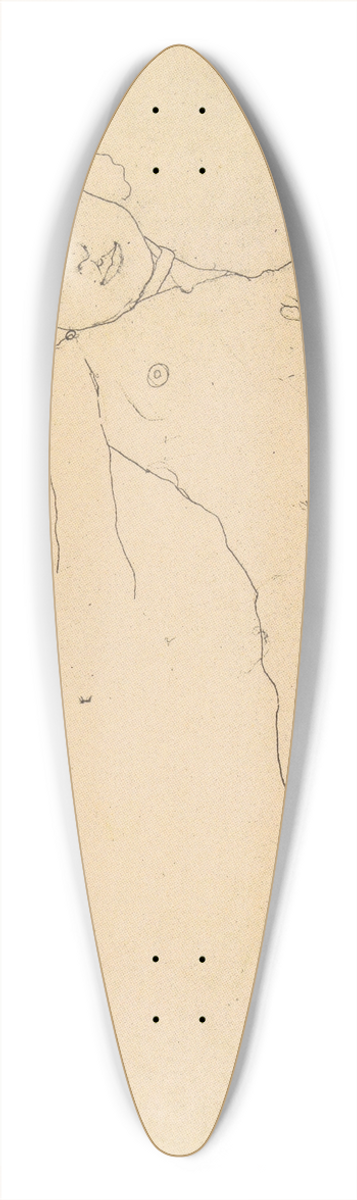 Egon Schiele - Masturbierendes Mdchen 39.3 inch art pintail longboard deck
