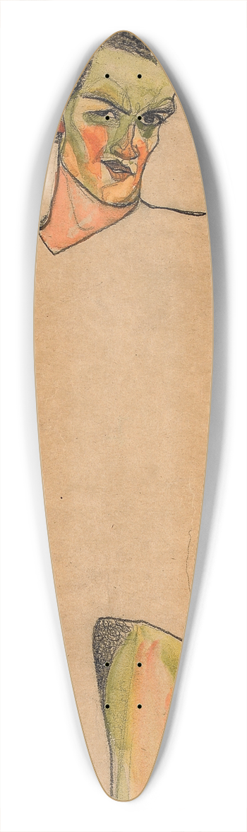 Egon Schiele - Selbstbildnis 39.3 inch art pintail longboard deck