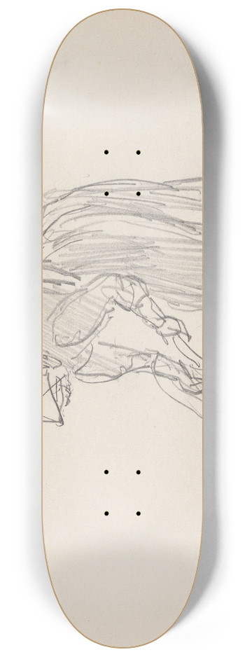 Adolph Tidemand - Kvinne som trekker garn 8.25 inch art skate deck