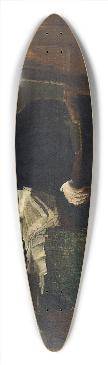 Eilif Peterssen - Absorbed in his Studies 39.3 inch art pintail longboard deck