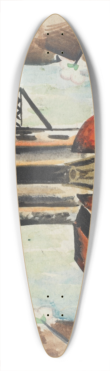 Ekaterina Petrova-Trotskaya - Theatre design 39.3 inch art pintail longboard deck
