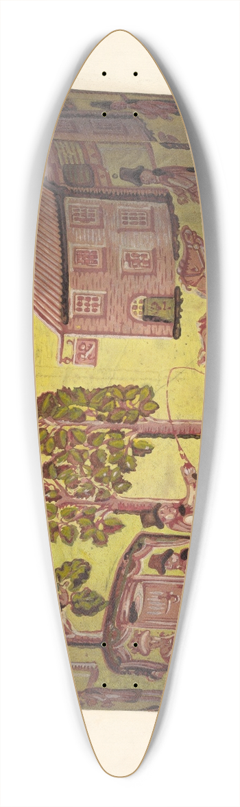 Eleanor Ruelos - Bandbox Design  Stagecoach 39.3 inch art pintail longboard deck