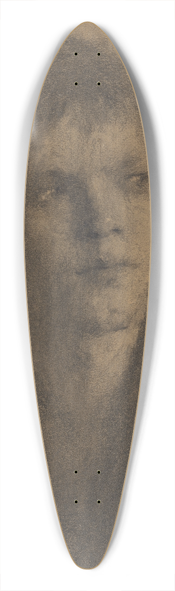 Elemr Halsz-Hradil - tdia hlavy chlapca 39.3 inch art pintail longboard deck