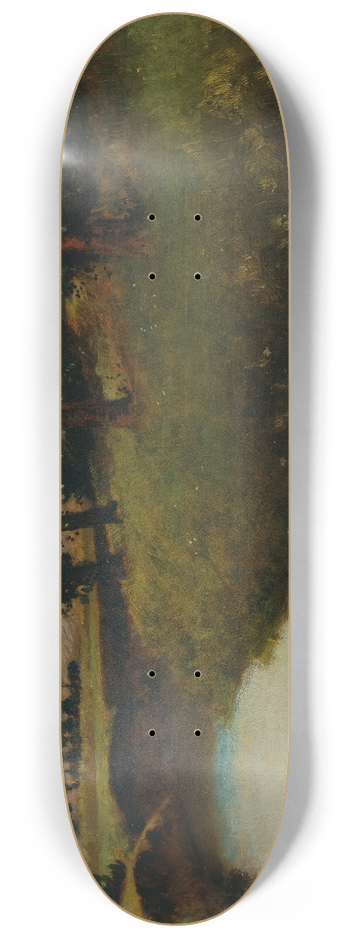 Carl Freiherr von Pidoll zu Quintenbach - Abendlandschaft 8.25 inch art skate deck