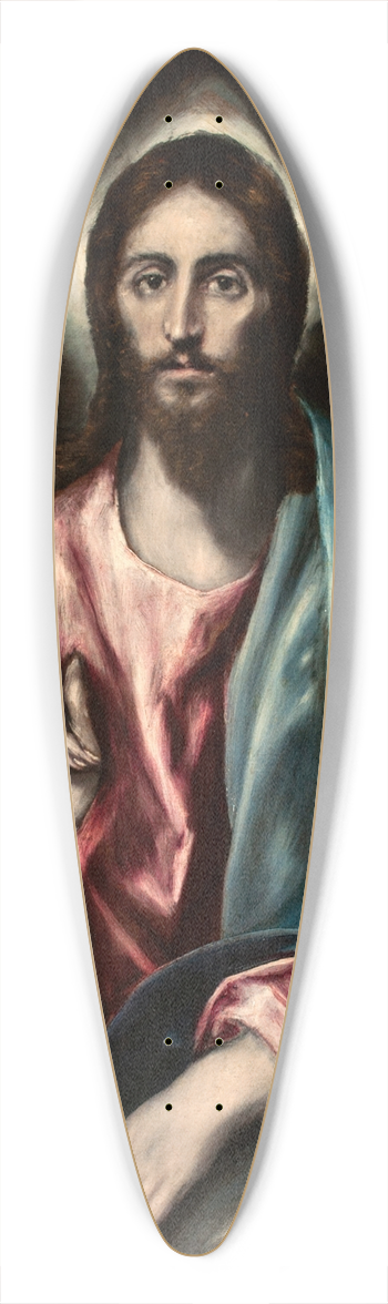 El Greco (Domenikos Theotokopoulos) - Christ as Saviour 39.3 inch art pintail longboard deck