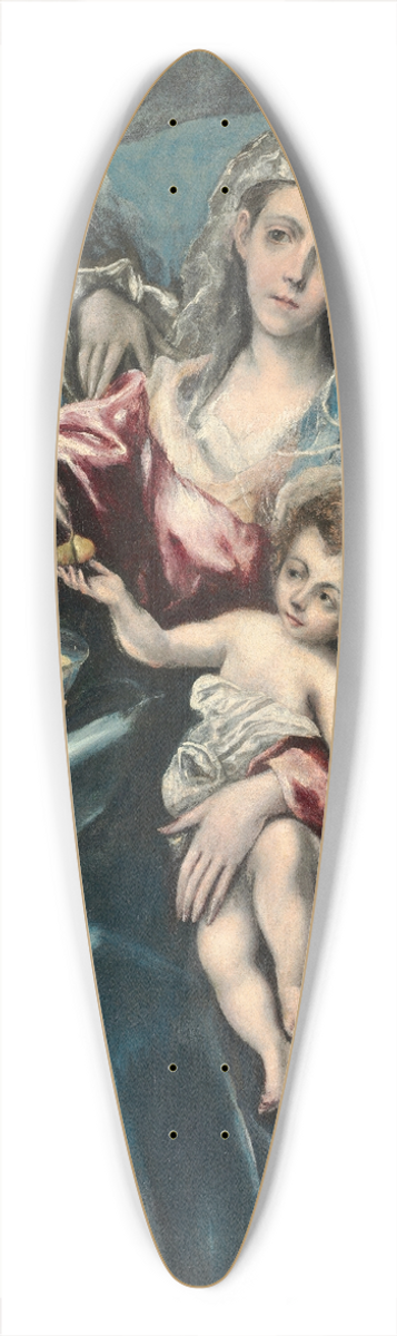 El Greco (Domenikos Theotokopoulos) - The Holy Family with Mary Magdalen 39.3 inch art pintail longboard deck