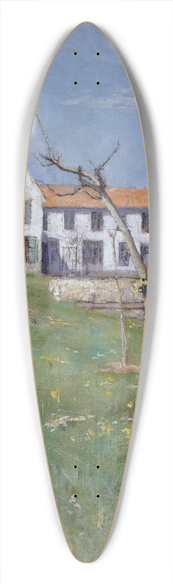 Elias Erdtman - The Laurent Boarding House, Grez-sur-Loing 39.3 inch art pintail longboard deck