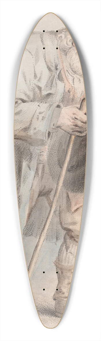 Elias Martin - Old Man Begging 39.3 inch art pintail longboard deck
