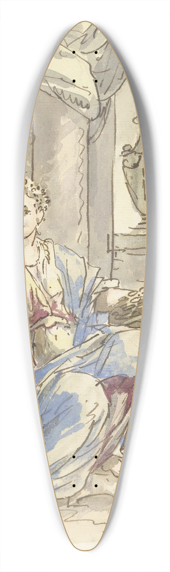 Elias van Nijmegen - Allegorie van het Gelukkig Leven 39.3 inch art pintail longboard deck