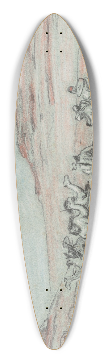 Elihu Vedder - Nile Journey,No. 20 39.3 inch art pintail longboard deck