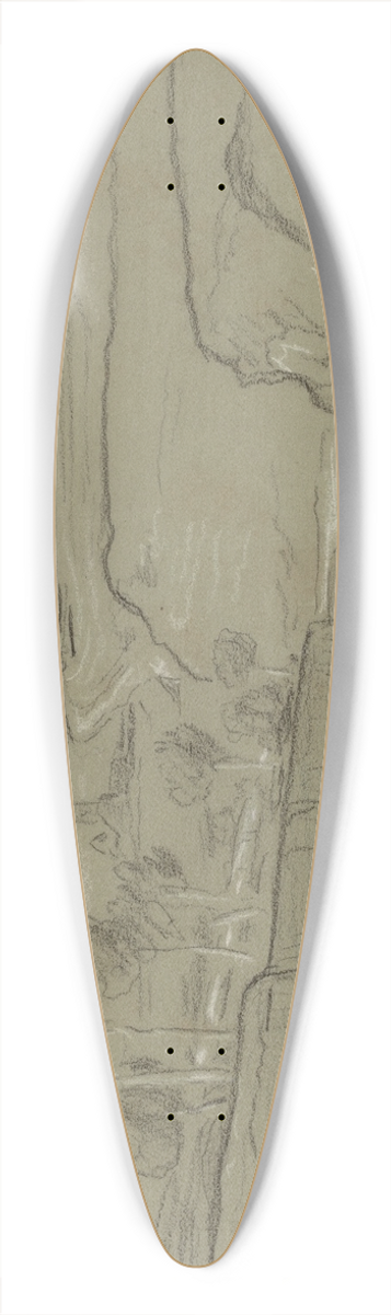 Elihu Vedder - Roman Landscape 39.3 inch art pintail longboard deck