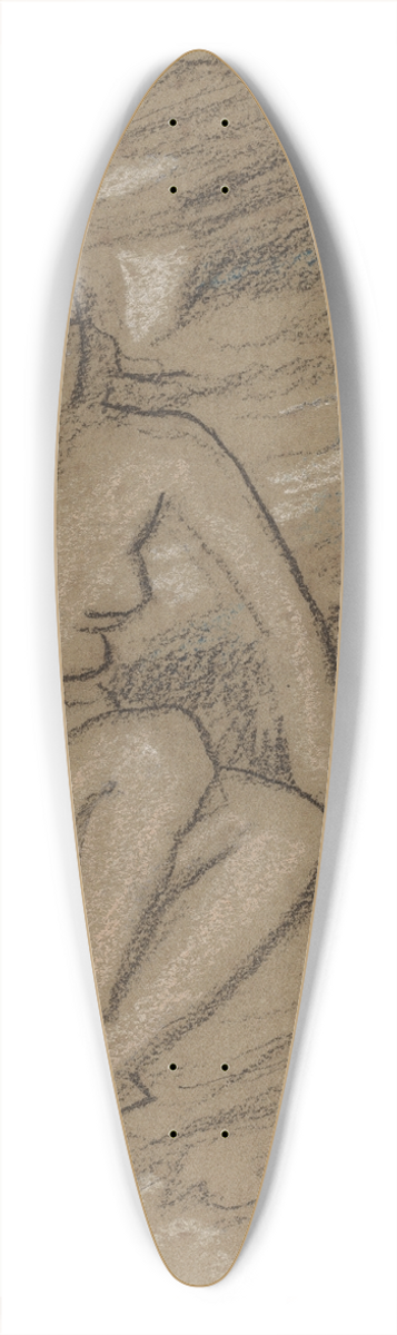 Elihu Vedder - Study for Music 39.3 inch art pintail longboard deck