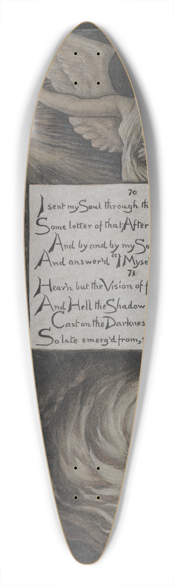 Elihu Vedder - The Souls Answer 39.3 inch art pintail longboard deck