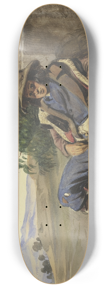 Carl Friedrich Heinrich Werner - Savoyarde, am Boden liegend 8.25 inch art skate deck