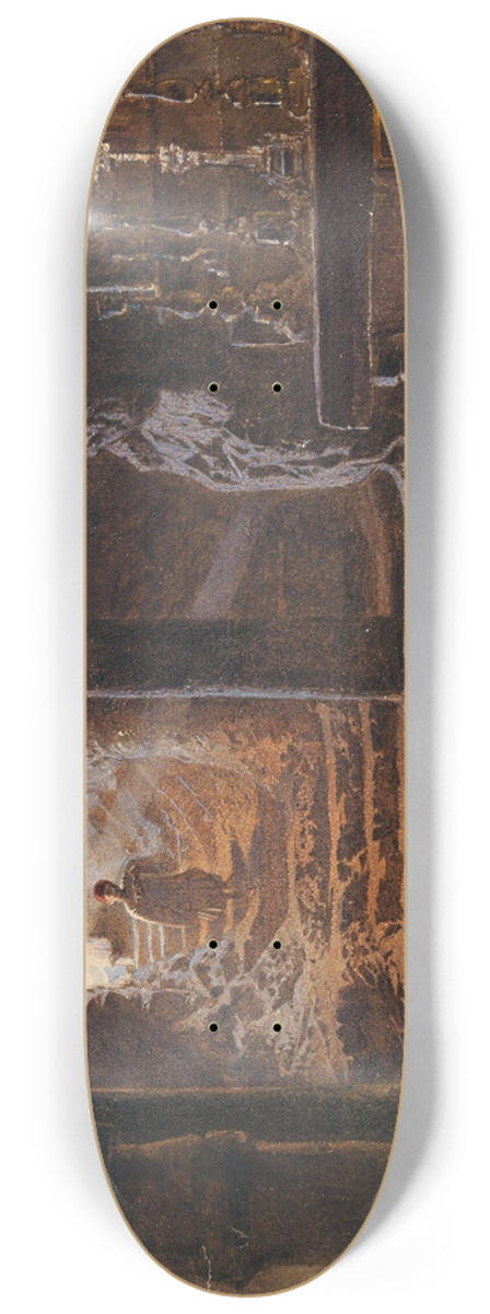 Carl Friedrich Heinrich Werner - The Chapel Of The Milk Grotto In Bethlehem 8.25 inch art skate deck