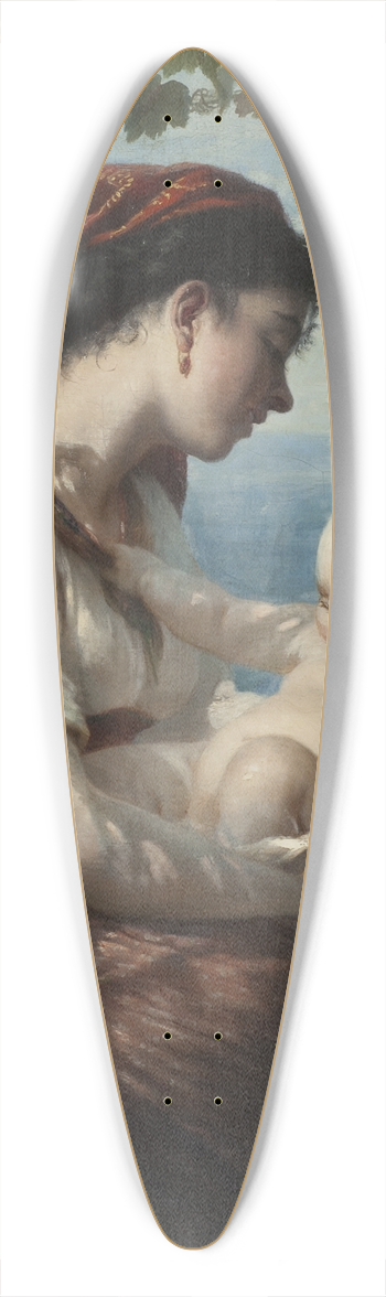 Elisabeth Jerichau Baumann - Young Mother and her Child 39.3 inch art pintail longboard deck