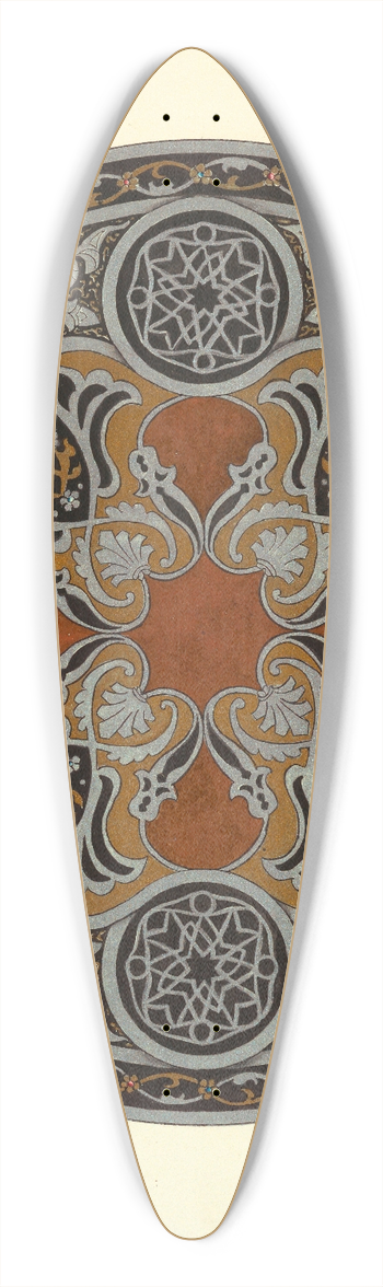 Elizabeth A. Nedwill - Persian Ornament II 39.3 inch art pintail longboard deck