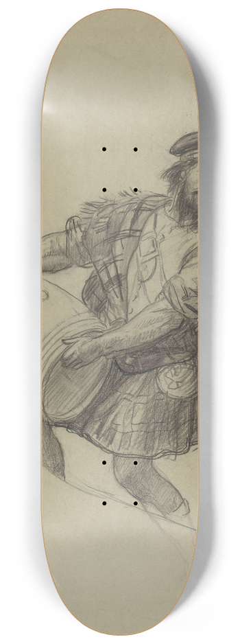 Adolph Tidemand - Lanseknekt med tnne i armene 8.25 inch art skate deck