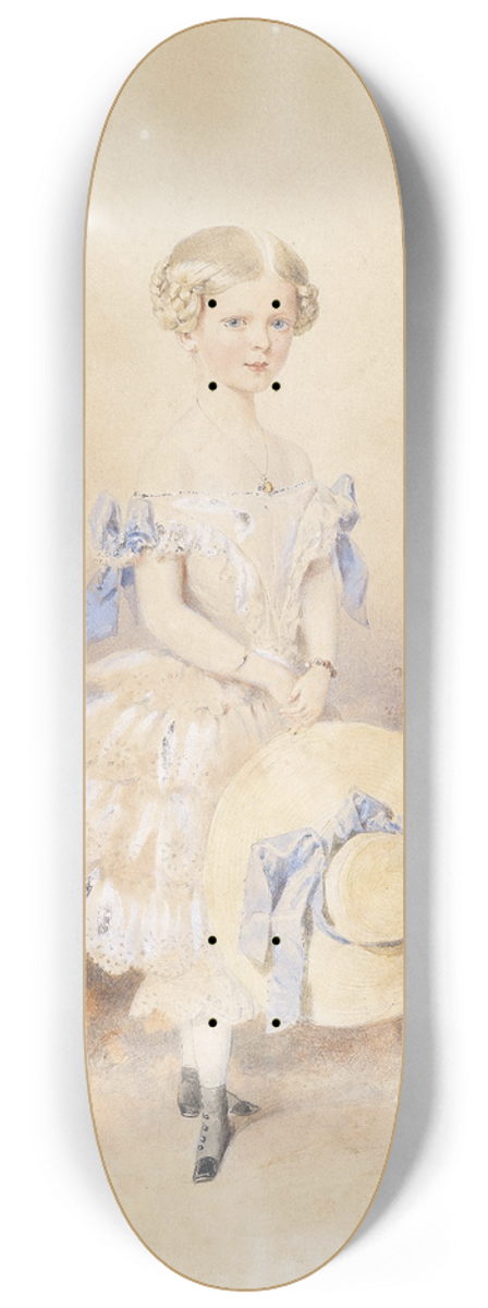 Carl Goebel - Mdchen mit Strohhut 8.25 inch art skate deck