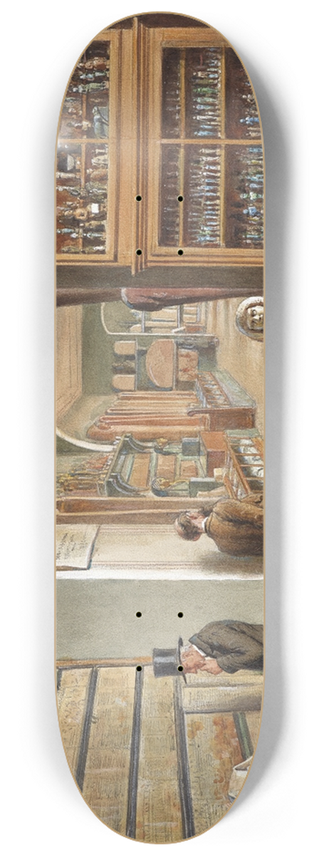 Carl Goebel the younger - Das zweite Kabinett der gyptischen Sammlung 8.25 inch art skate deck