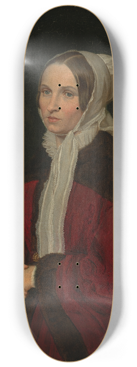 Carl Gottlieb Peschel - Bildnis Frau Agnes Peschel, Gattin des Knstlers 8.25 inch art skate deck