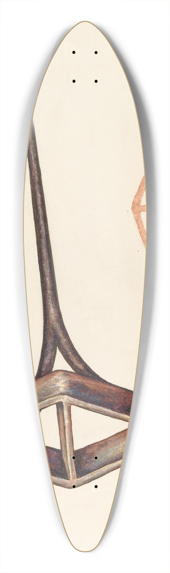 Elizabeth Johnson - Branding Iron 39.3 inch art pintail longboard deck
