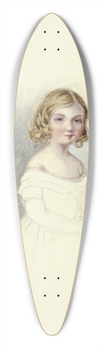 Elizabeth Murray - Portrait of Young Girl with Shoulderless Gown 39.3 inch art pintail longboard deck