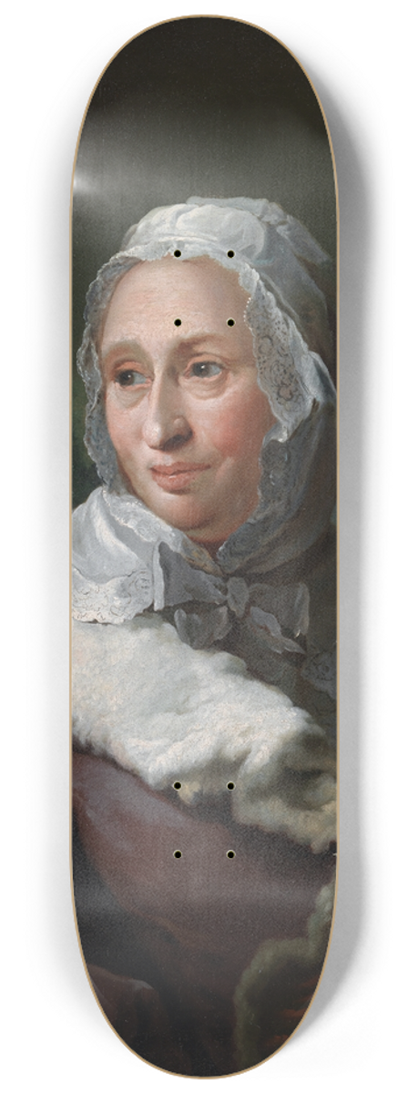 Carl Gustaf Pilo - Portrait of Elisabeth Marie Fabritius, ne dAbbeste 8.25 inch art skate deck