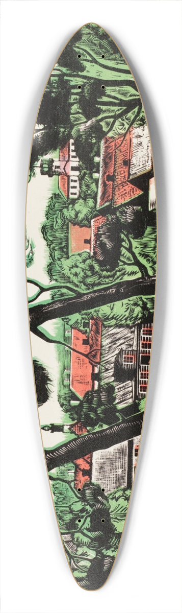 Ella Mtik - Tartu relinna vaade 39.3 inch art pintail longboard deck