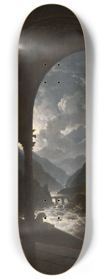 Carl Gustaf Plagemann - Moonlit Rapids 8.25 inch art skate deck