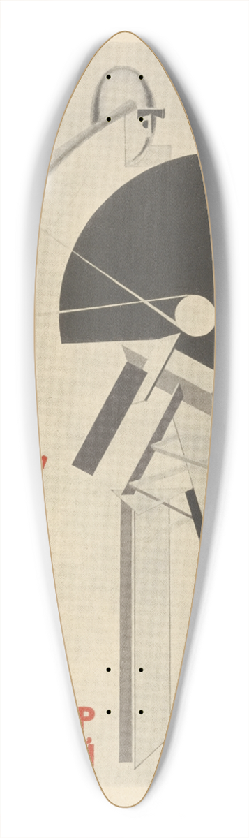 El Lissitzky - Matrosam 39.3 inch art pintail longboard deck
