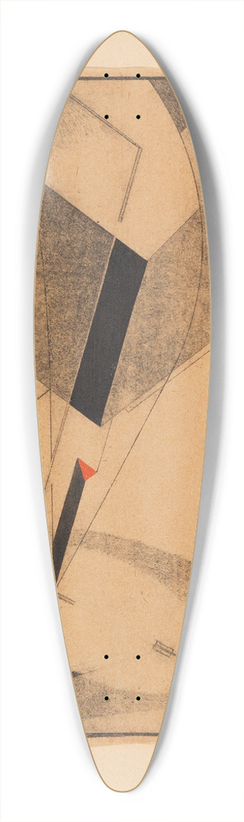 El Lissitzky - Proun 5A 39.3 inch art pintail longboard deck
