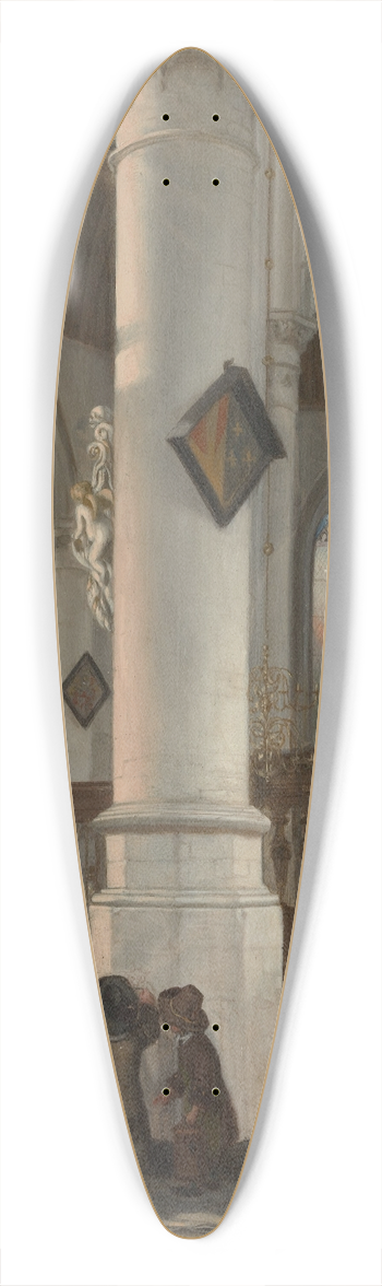 Emanuel de Witte - Interior of the Oude Kerk, Delft 39.3 inch art pintail longboard deck