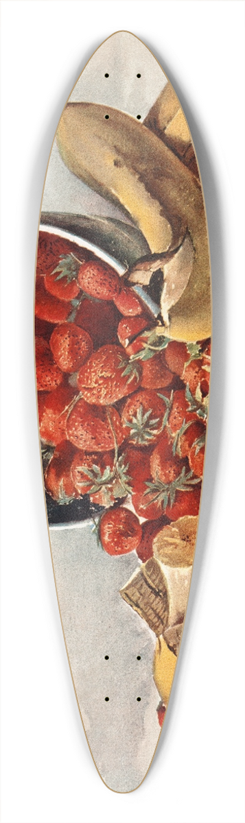 E. Meyner - Strawberries and Bananas in a Basket 39.3 inch art pintail longboard deck