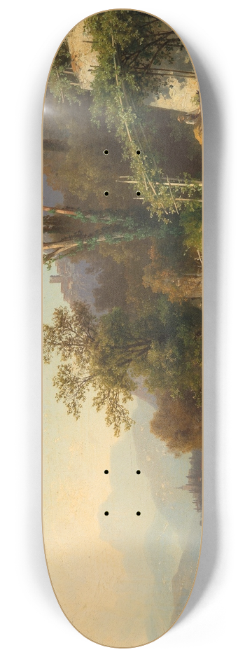 Carl Hasch - A View of Lake Garda 8.25 inch art skate deck