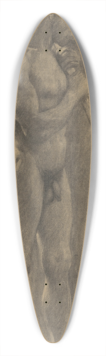 Emil Alexay-Olexk - Study of a Standing Man with a Stick 39.3 inch art pintail longboard deck
