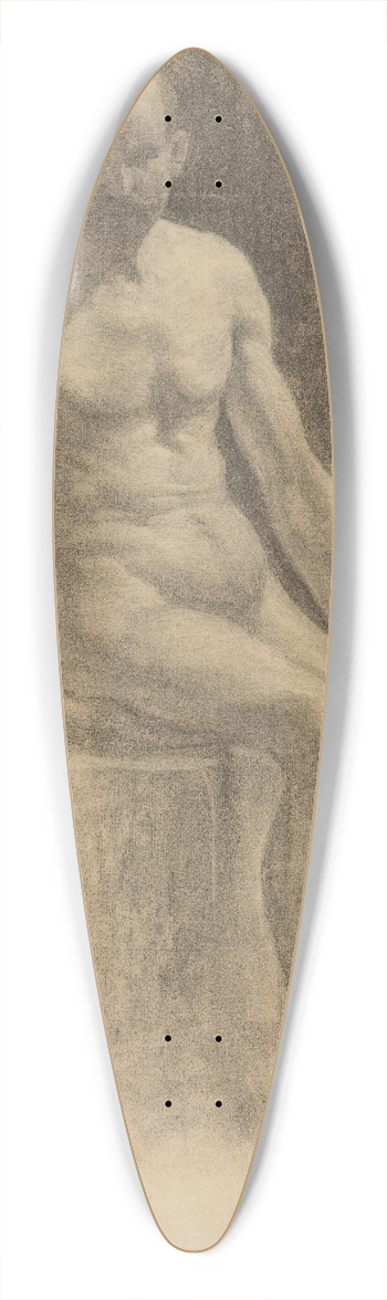 Emil Alexay-Olexk - Study of Male Nude 39.3 inch art pintail longboard deck