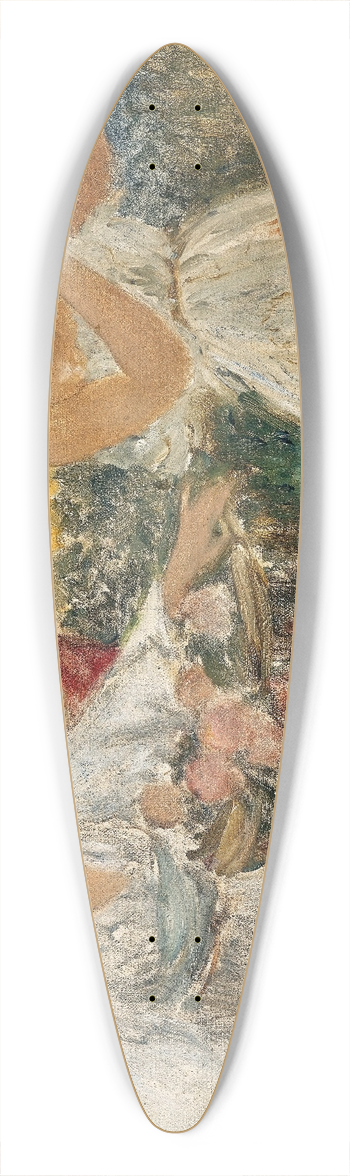 Emil Czech - Three graces under a blossoming tree 39.3 inch art pintail longboard deck
